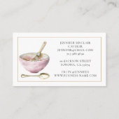 Elegant Caterer Whisk Spoon Spatula Utensils Visitenkarte (Rückseite)