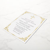 Elegant Catholic Mass Wedding Folieneinladung (Gedreht)