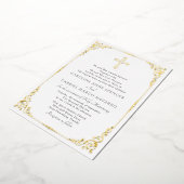 Elegant Catholic Mass Wedding Folieneinladung (Gedreht)