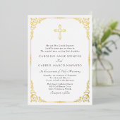 Elegant Catholic Mass Wedding Folieneinladung (Stehend vorne)