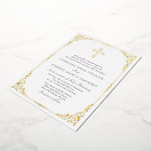 Elegant Catholic Mass Wedding Folieneinladung (Gedreht)