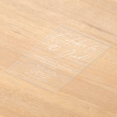 Elegant Celebrate, der Grad-White-Script-Abschluss Acryleinladungen (Ablage )