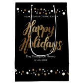 "Elegant Celebration" - Corporate Holiday Mittlere Geschenktüte (Rückseite)