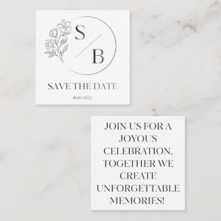 Elegant Celebration Invitation Card | Modern Event Quadratische Visitenkarte