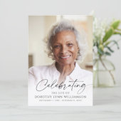 Elegant Celebration of Life Photo Script Program Programm (Stehend Vorderseite)