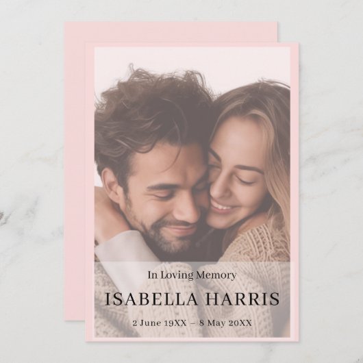 Elegant Celebration of Life Service Design Programm (Vorne/Hinten)