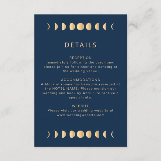 Elegant Celestial Begleitkarte (Vorderseite)