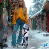 Elegant Celestial Blue Abstrakt & Flows Skateboard