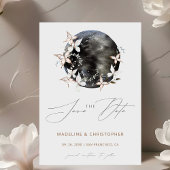 Elegant Celestial Butterfly Save the Date Hochzeit Einladung