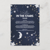 Elegant Celestial Crescent Moon Wedding Begleitkarte (Vorderseite)