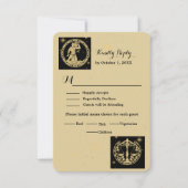 Elegant Celestial Foto Wedding RSVP Card Karte (Vorderseite)