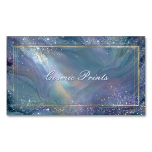 Elegant Celestial Galaxy Alcohol Ink Magnetische Visitenkarte