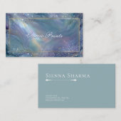 Elegant Celestial Galaxy Alcohol Ink Visitenkarte (Vorne/Hinten)