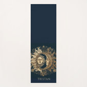 Elegant Celestial Gold Sun Moon Personalisiert Yogamatte (Vorderseite)