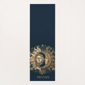 Elegant Celestial Gold Sun Moon Personalisiert Yogamatte (Rückseite)