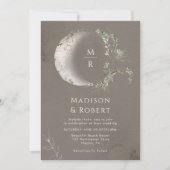 Elegant Celestial Moon Mystical Wedding Einladung (Vorderseite)