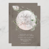 Elegant Celestial Moon Mystical Wedding Einladung (Vorne/Hinten)
