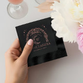 Elegant Celestial Moon Tiara Quinceanera Monogram Servietten Mit Folie