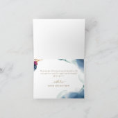 Elegant Celestial, Mystic Garden Wedding geklappt Dankeskarte (Innenseite)