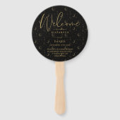 Elegant Celestial Mystical Wedding Program Herz Fächer (Vorderseite)