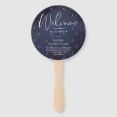 Elegant Celestial Mystical Wedding Program Herz Fächer (Vorderseite)