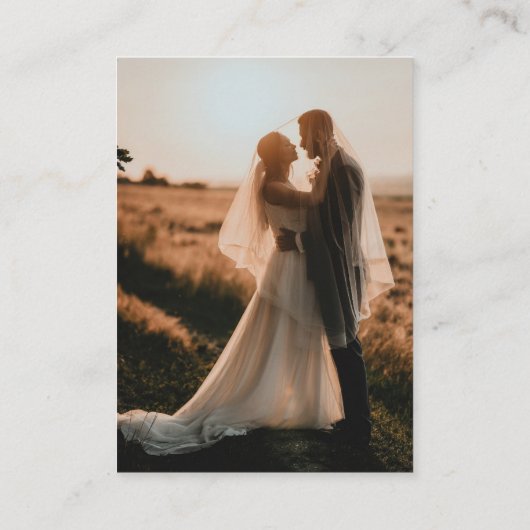 Elegant Celestial QR Code Blue Wedding Details Begleitkarte (Rückseite)