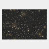 Elegant Celestial Starry Gold Stars Design Geschenkpapier Set (Vorderseite 2)