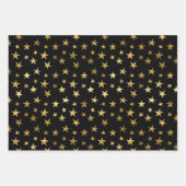 Elegant Celestial Starry Gold Stars Design Geschenkpapier Set (Vorderseite)