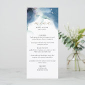Elegant Celestial Starry Night Sky Wedding Menükarte (Stehend Vorderseite)