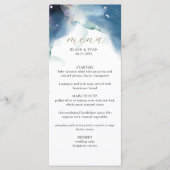 Elegant Celestial Starry Night Sky Wedding Menükarte (Vorderseite)