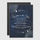 Elegant Celestial Starry Night Wedding Einladung (Vorne/Hinten)