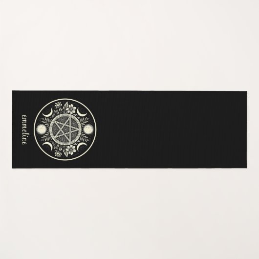 Elegant Celestial Sun Moon Personalisiert Yogamatte (Vorderseite (Horizontal))
