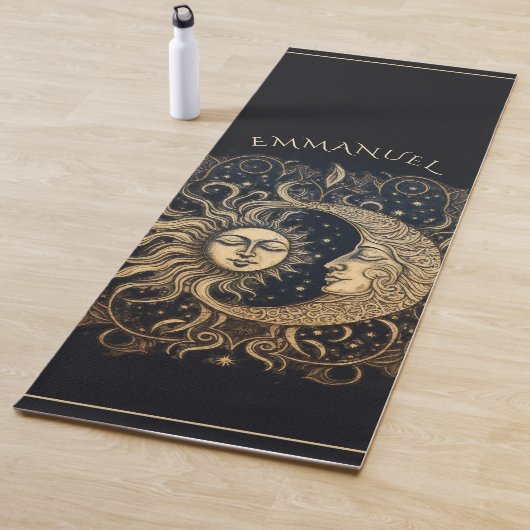 Elegant Celestial Sun Moon Personalisiert Yogamatte (Beispiel)