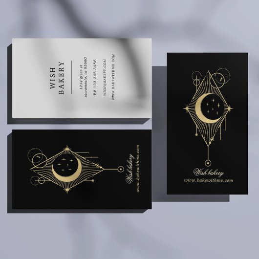 Elegant Celestial Vertikal Visitenkarte