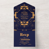 Elegant Celestial Wedding All In One Einladung (Innen Boden)