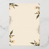 Elegant Celestial Wedding Einladung mit Floral a (Rückseite)