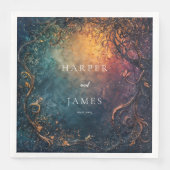 Elegant Celestial Wedding Napkins Serviette (Vorderseite)