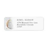 Elegant Celestial Wedding Return Label (Vorne)