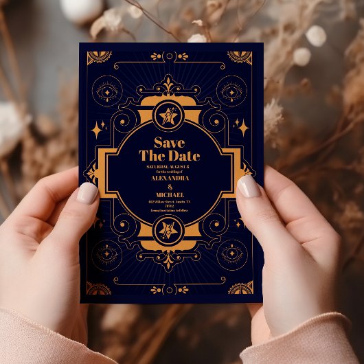 Elegant Celestial Wedding Save The Date
