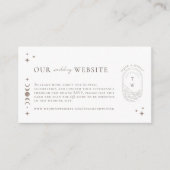 Elegant Celestial Wedding Website UAWG QR Code Begleitkarte (Vorderseite)