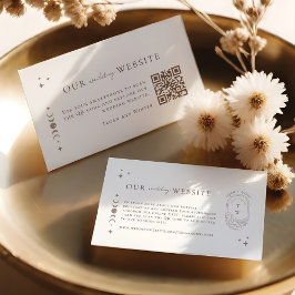 Elegant Celestial Wedding Website UAWG QR Code Begleitkarte