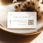 Elegant Celestial Wedding Website UAWG QR Code Begleitkarte