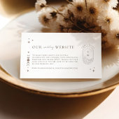 Elegant Celestial Wedding Website UAWG QR Code Begleitkarte