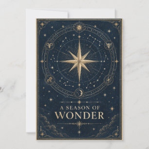 Elegant Celestial Weihnachten ,Vintage Acht-Punkte Karte
