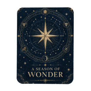 Elegant Celestial Weihnachten ,Vintage Acht Zacken Magnet
