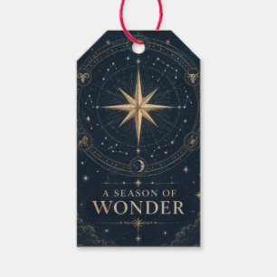 Elegant Celestial Weihnachten ,Vintage Achtspitzig Geschenkanhänger