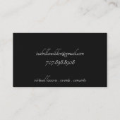 Elegant Cellist | Black Business Card Visitenkarte (Rückseite)