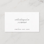 Elegant Cellist Visitenkarte (Rückseite)