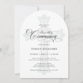 Elegant Celtic Cross First Holy Communion Einladung (Vorderseite)