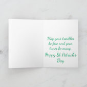 Elegant Celtic Harp Shamrock St Patricks Day Karte (Innenseite)